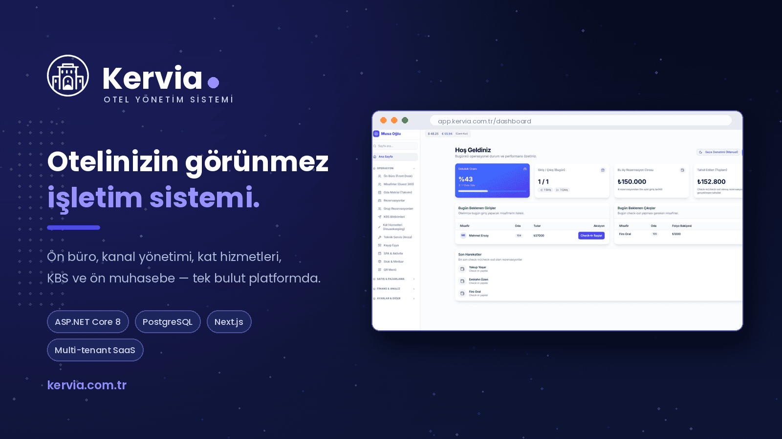 Kervia — Akıllı Konaklama Yönetim Sistemi